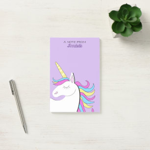 Post-it® Licorne Violette Fantastique Licornes Jolies