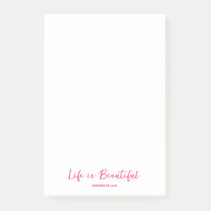 Post-it® Life is Beautiful Pink Blog Brand Website