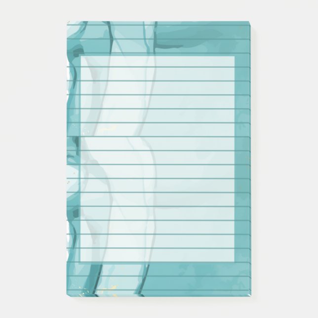 Post-it® Light Blue Marble Elegant Modern Pattern (Devant)