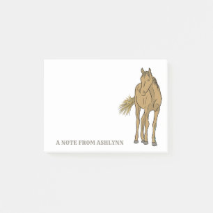 Post-it® Light Sorrel Cheval Brown Illustration réaliste