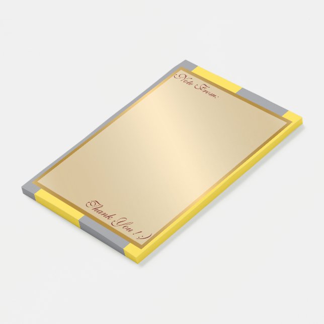 Post-it® Light Yellow and Soft Gray Customize (Incliné)