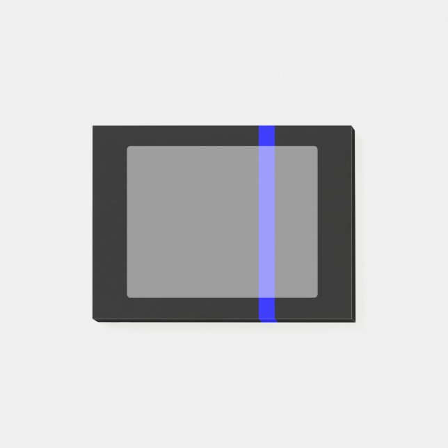Post-it® Ligne bleue claire symbolique verticale (Devant)