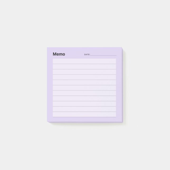Post-it® Ligne de mémo simple minimale (Devant)