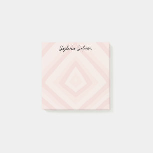 Post-it® Ligne rose pâle CUSTOM Chic Monogramme Personnalis