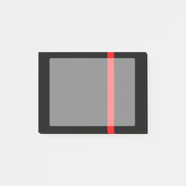 Post-it® Ligne rouge mince symbolique verticale (Devant)