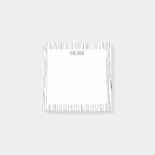Post-it® Lignes artisanales personnalisées Monogramme chic 