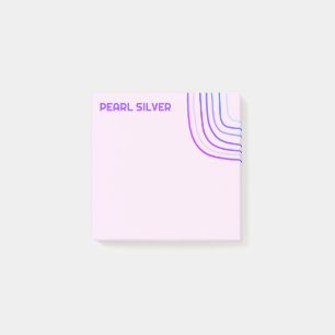 Post-it® Lignes courbes personnalisées Monogramme personnal