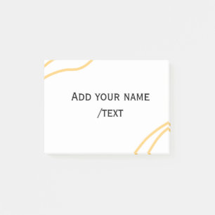 Post-it® lignes de texte de nom de bordure espagnole jaune