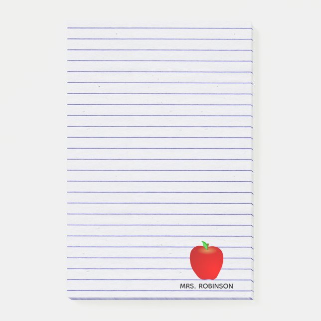 Post-it® Lignes faites sur commande notes collantes d'Apple (Devant)