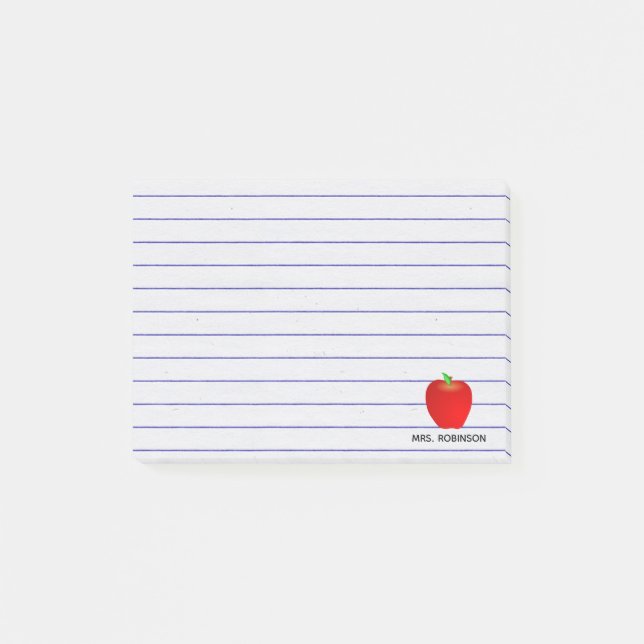 Post-it® Lignes faites sur commande notes collantes d'Apple (Devant)