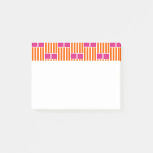 Post-it® Lignes orange et boîtes roses