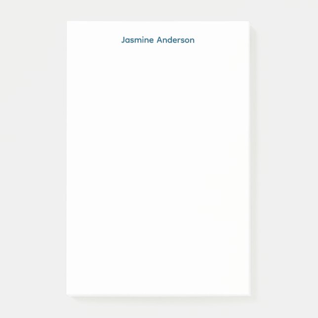 Post-it® Linge bleu blanc minimaliste moderne professionnel (Devant)