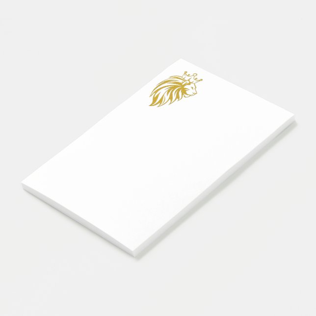 Post-it® Lion Avec Couronne - Style Or 2 (Incliné)