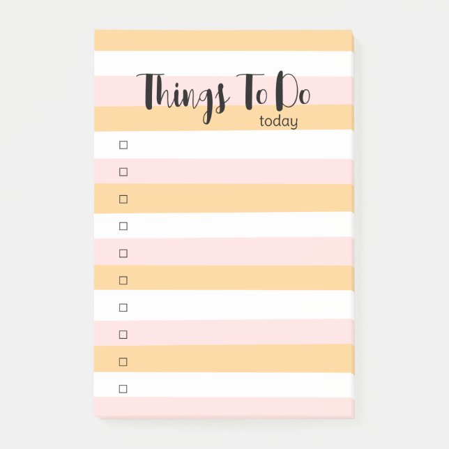 Post-it® Liste Colorée Simple (Devant)