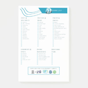 Post-it® Liste d'Aliments Sans Gluten Bloc-Notes de Liste