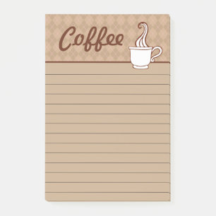 Post-it® Liste de cadeaux d'épicerie de café