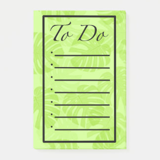 Post-it® Liste de choses à faire avec feuilles de Monstera
