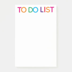Post-it® Liste de choses à faire Bright Multicolore 4 x 6