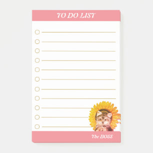 Post-it® Liste de choses à faire & Chien mignon avec tourne
