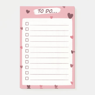 Post-it® Liste de choses à faire en forme de cœur notes pos