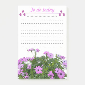 Post-it® Liste de choses à faire - fleurs violettes