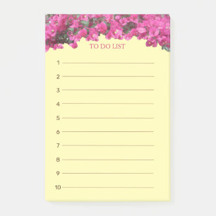 Post-it® Liste de choses à faire florale tropicale sur fond