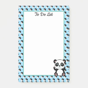 Post-it® Liste de choses à faire Panda et motif Yin Yang