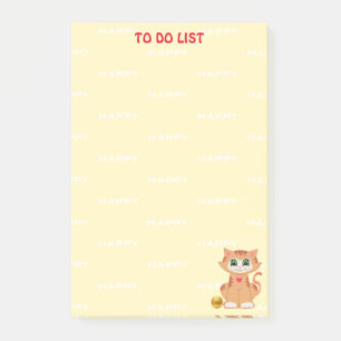 Post-it® Liste de choses à faire pour chaton tabby roux des