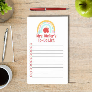 Post-it® Liste de choses à faire pour enseignant personnali