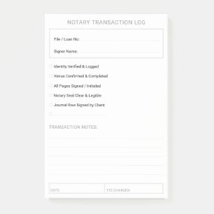 Post-it® Liste de contrôle de clôture de notaire mobile mod
