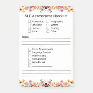 Post-it® Liste de contrôle d'évaluation SLP - Publier le pa