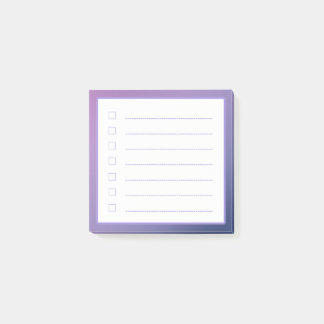 Post-it® Liste de contrôle minimaliste de dégradé violet