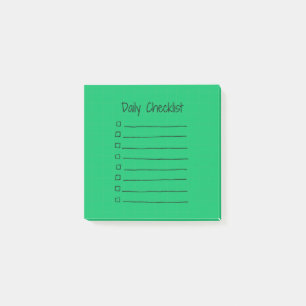 Post-it® Liste de contrôle quotidienne efficace Notes post-