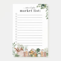Liste de courses au marché aquarelle mignonne | Mo