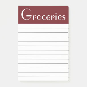 Post-it® Liste de courses rouge Post It Notes
