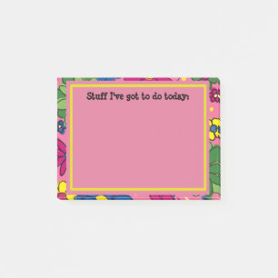 Post-it® Liste de fleurs roses à faire Personnalisée