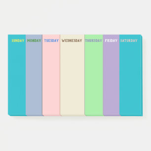 Post-it® Liste de remue-ménage hebdomadaire de couleurs