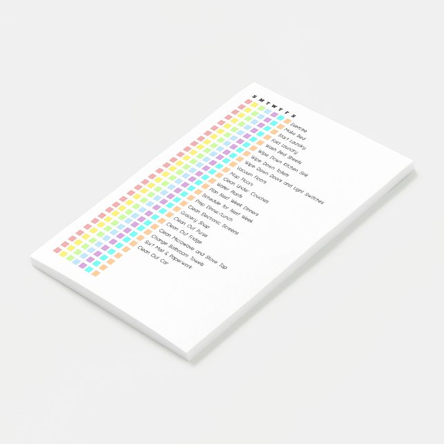 Post-it® Liste de tâches hebdomadaires (Incliné)