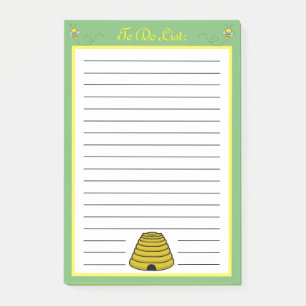 Post-it® Liste de tâches personnalisée de l'abeille à miel