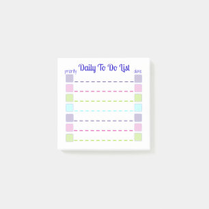 Post-it® Liste de tâches quotidiennes Notes à ordre