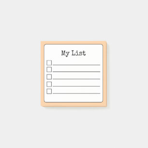 Post-it® Liste de vérification de la ligne Retro Peach