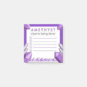 Post-it® Liste de vérification drôle améthyste violette