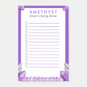 Post-it® Liste de vérification drôle améthyste violette