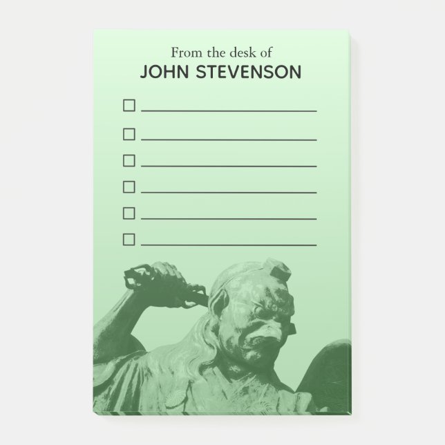 Post-it® Liste de vérification du Corbeau japonais Tengu Yo (Devant)