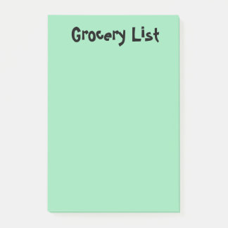 Post-it® Liste d'épicerie Notes à collants vert clair
