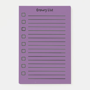 Post-it® Liste d'épicerie Purple Sticky Notes 2e édition