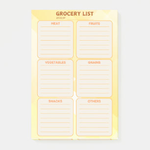 Post-it® Liste d'épiceries Publier une note
