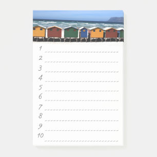 Post-it® Liste des cabanes de plage colorées