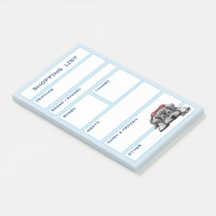 Post-it® Liste des courses de chiens KiniArt Schnauzer