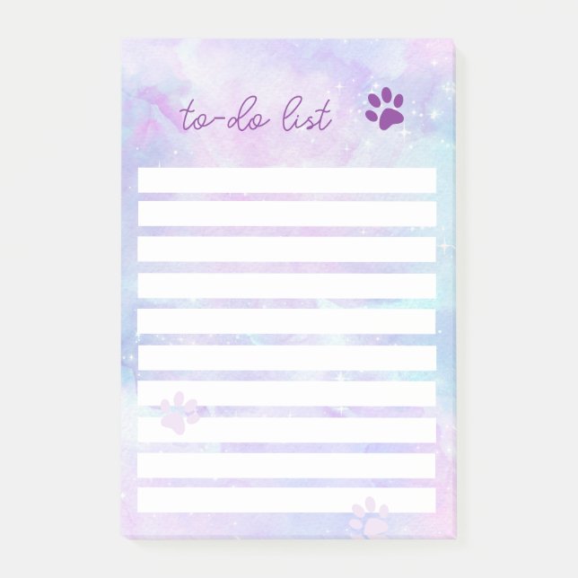 Post-it® Liste des Empreintes de pattes d'animaux de compag (Devant)
